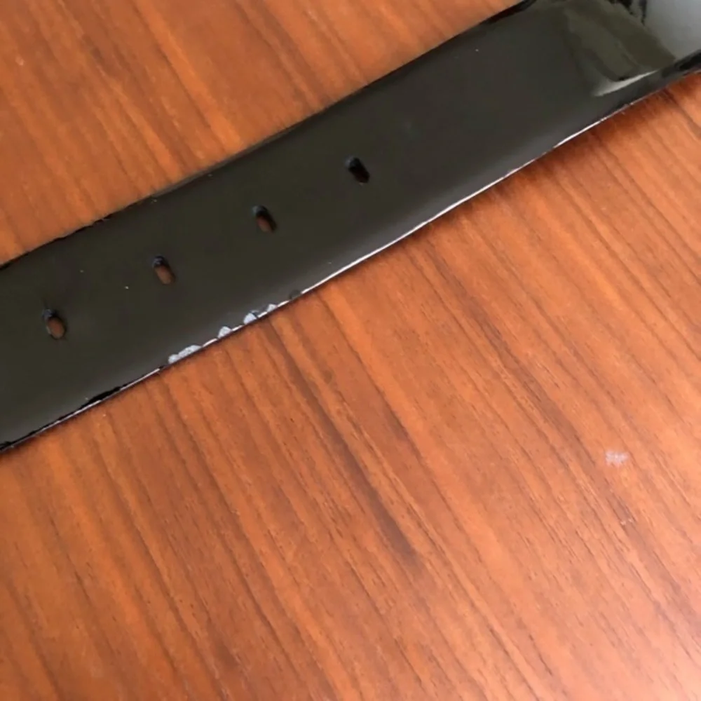 Dolce & Gabbana Mens Blk Patent Leather Belt Sz36
